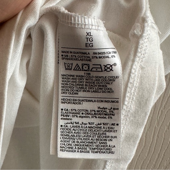 Old Navy White Bestee Cotton Modal Blend T-Shirt Women’s Size XL - Picture 4 of 4